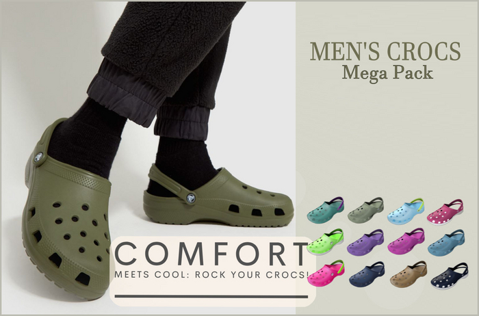 MENS CROCS CLOGS RUBBER SLIDES SLIPPERS SHOES MEDICAL DOCTOR CLINIC HOSPITAL UNIFORM OFF-ROADERS FLATS FLAT