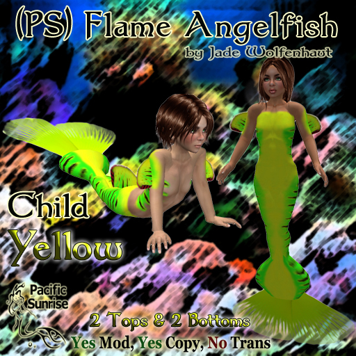 (PS) Flame Angelfish Child - Yellow
