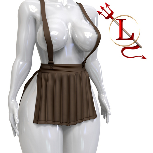 Brown Suspenders Skirt