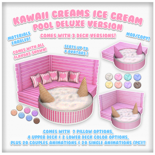 Kawaii Couture - Ice Cream Pool Deluxe - Pink 