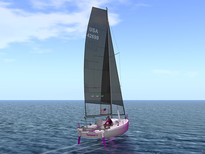 Mini Transat sails - Black Kevlar numbered