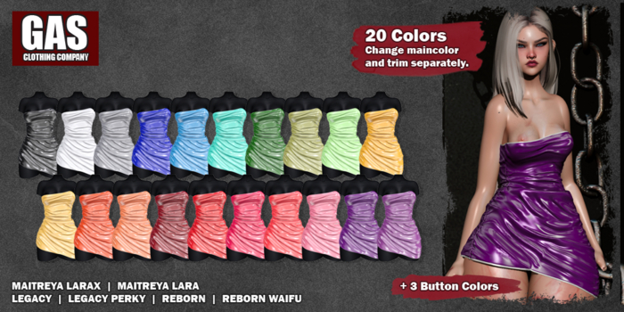 GAS [Latex Dress Aleyna / 20 Colors FATPACK]