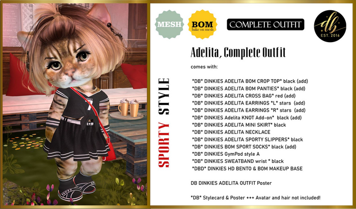 *DB* DINKIES ADELITA OUTFIT*