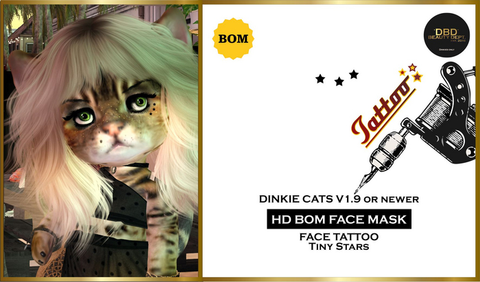 *DBD* DINKIES HD BOM FACE TATTOO* Tiny Stars