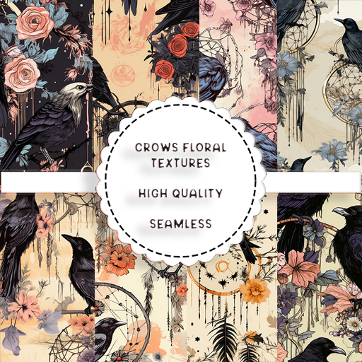 SATO - Crows Floral - Seamless Textures