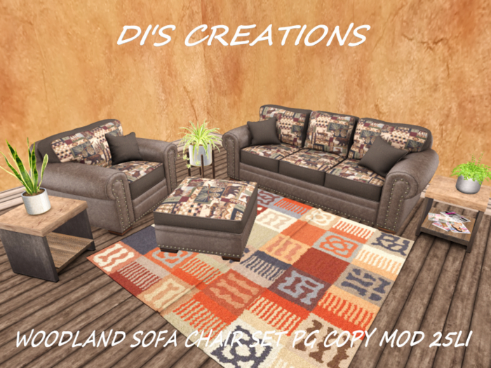 WOODLAND SOFA CHAIR SET PG