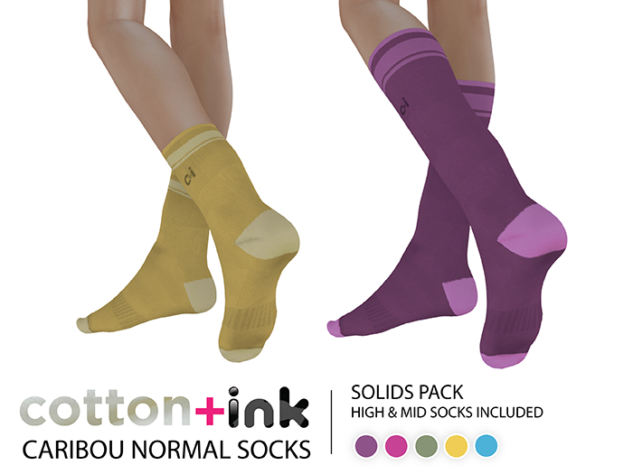 cotton+ink caribou solid socks (normal)