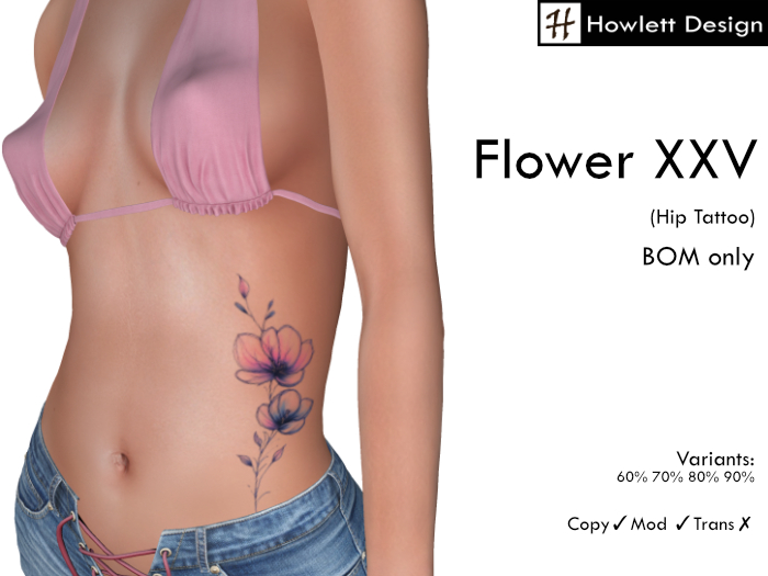 [HDesign] Flower XXV (Belly Tattoo)