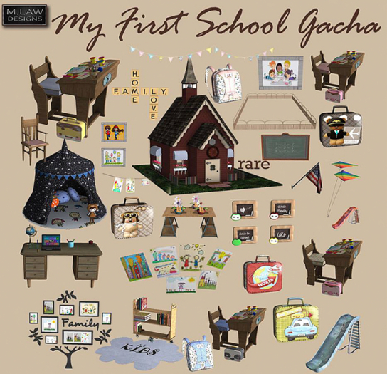 .:M.LAW:. MY FIRST SCHOOL GACHA   STRUTURE RARE (boxed)