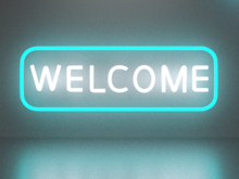 Welcome 1 neon sign Full Permission