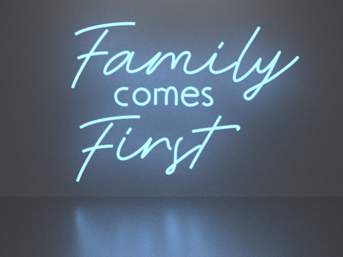 Second Life Marketplace - Family comes first neon sign Full Permission