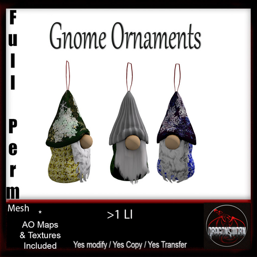 Full Perm Gnome Ornament