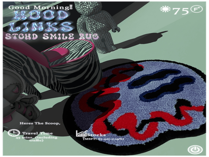 {HL} STITCHD SMILE  RUG
