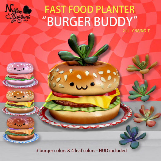 (NO) Fast Food Planter - Burger Buddy