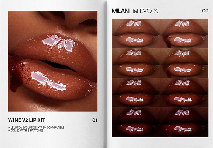 MILANI - "WINE V2" LIP KIT / FATPACK