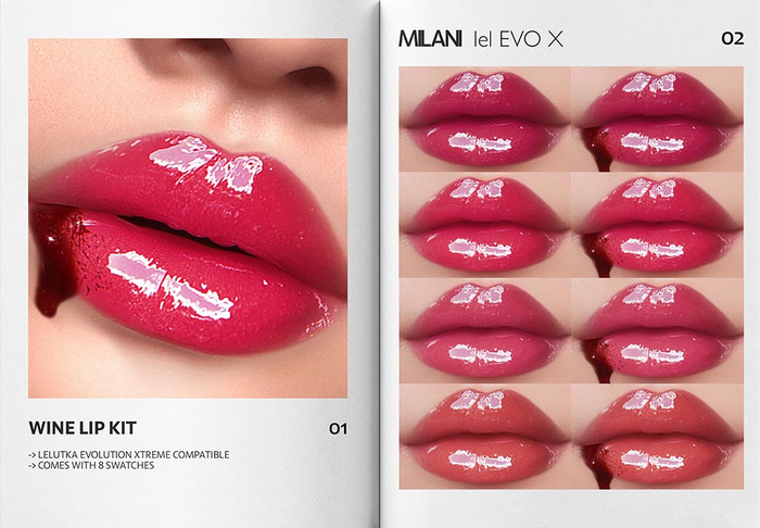 MILANI - "WINE" LIP KIT / FATPACK