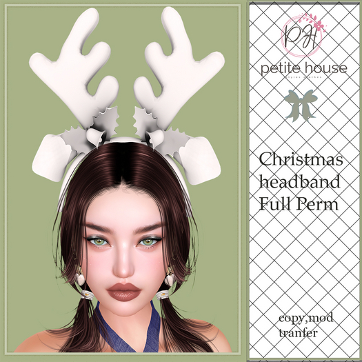 Christmas headband full perm