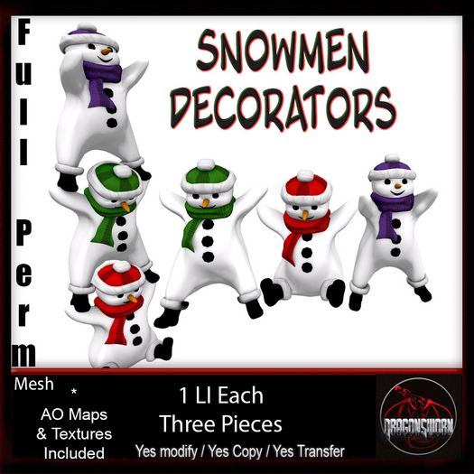 Full Perm Snowmen Decorators