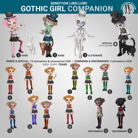 SEmotion Libellune Gothic Girl Companion COMMON 14