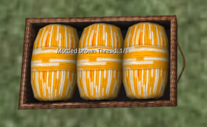 [G&S] mottled brown thread x 10