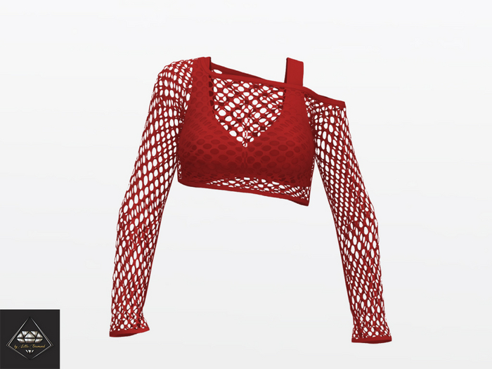 -LD- Justina Top/Bra Red