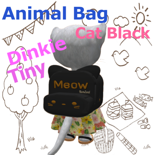 [TL] Animal Bag Cat Pack Black Dinkie Box