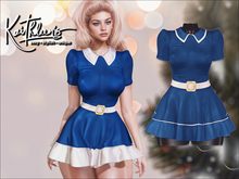 Kaithleen's Carol Sunday School Dress - Navy