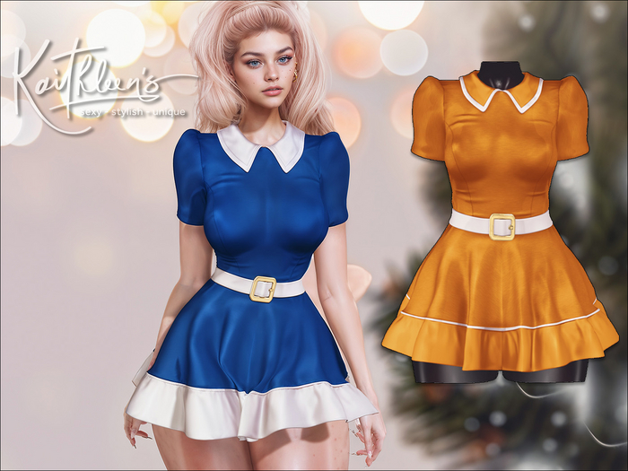 Kaithleen's Carol Sunday School Dress - Gold