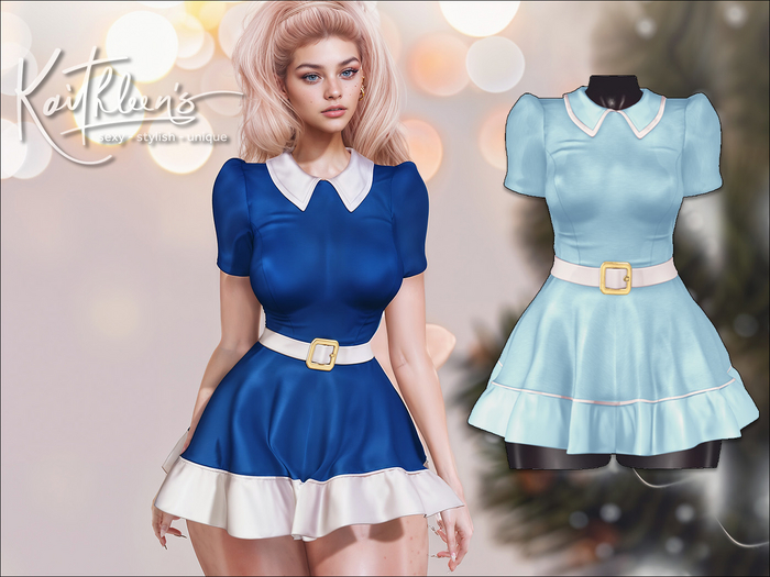 Kaithleen's Carol Sunday School Dress - Blue