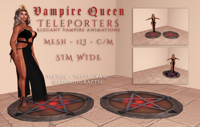 Studio Craft * Vampire Queen Teleporters w/Animations (BOX)