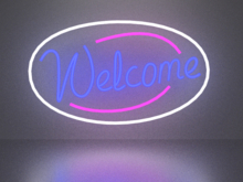 Welcome 6 neon sign Full Permission