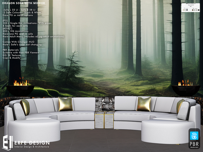 Dragon  Sofa PBR PG [Erfe Design] *
