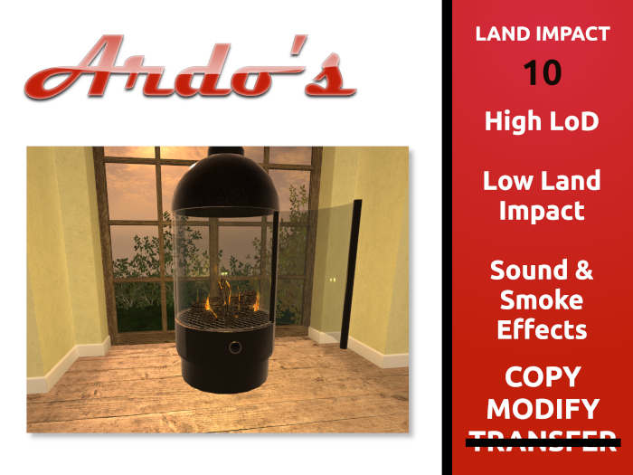 Ardo's Glass Cylinder Wood Burner
