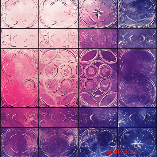 Gradient Purple Tilework Star Texture