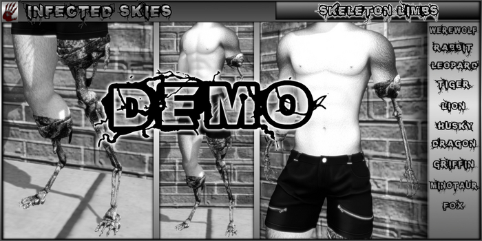 *IS DEMO* Skeleton Limbs Furry Male 