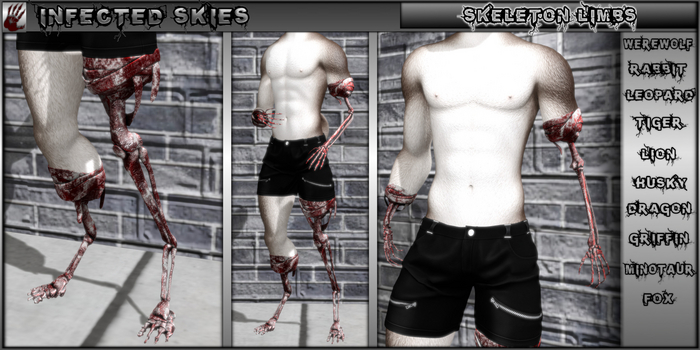 *IS* Skeleton Limbs Furry Male  