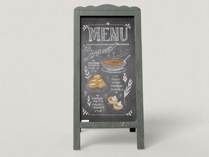 Second Life Marketplace - Nutmeg. Fall Menu Chalkboard / add me