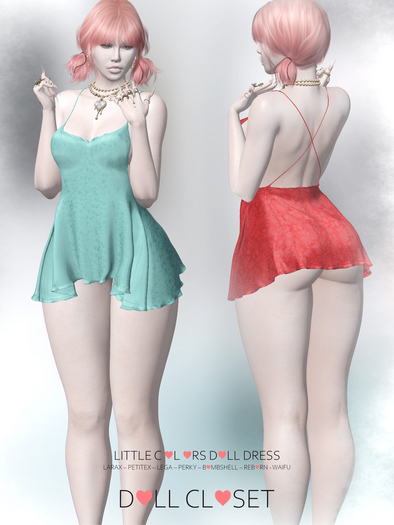 ~DOLL CLOSET~ LITTLE COLORS DOLL DRESS FATPACK