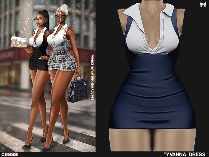 #CASSAI. - "Yvanna" Dress - Sailor//Snow