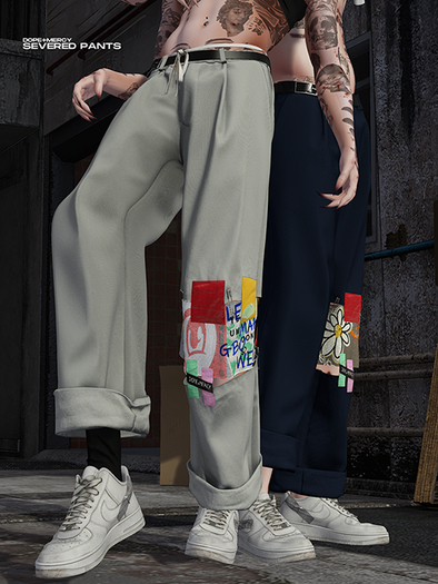 [Dope+Mercy]Severed Pants"LEGACY"_Black (ADD)