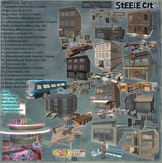 -DRD- SC - STEEL CITY - Full Set (All Rares and commons)