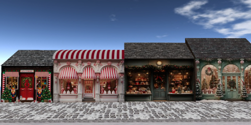 Christmas Shops Backdrop Filler D