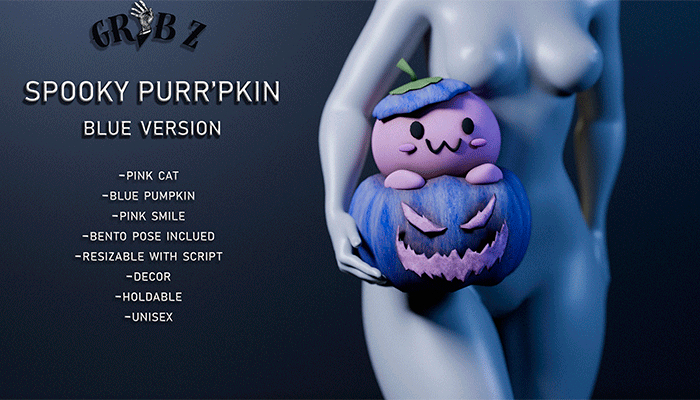 .GRABZ. ~ Spooky PURRpkin ~ Blue