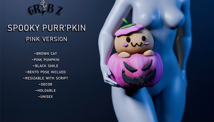 .GRABZ. ~ Spooky PURRpkin ~ Pink