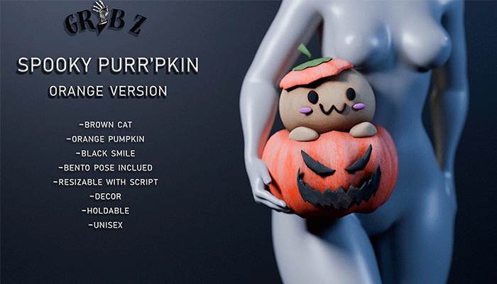 .GRABZ. ~ Spooky PURRpkin ~ Orange