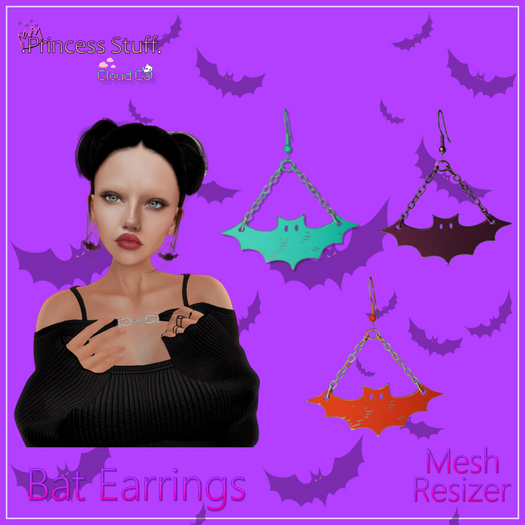 .Princess Stuff. [Bat Earrings]