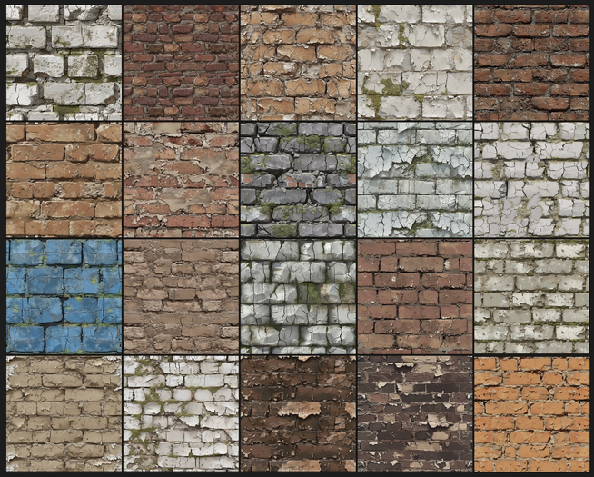 Second Life Marketplace - Seamless - Bricks Wall Textures V1 (20 ...