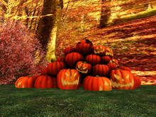 Pumpkin decorating Scene