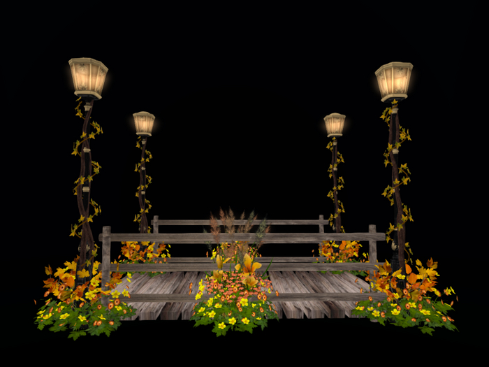 MC Fall Holiday Garden Ground Bridge Set