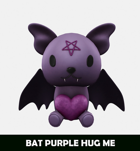 [NF] - BAT PURPLE HEART TOY-HUG ME - Halloween Accessories